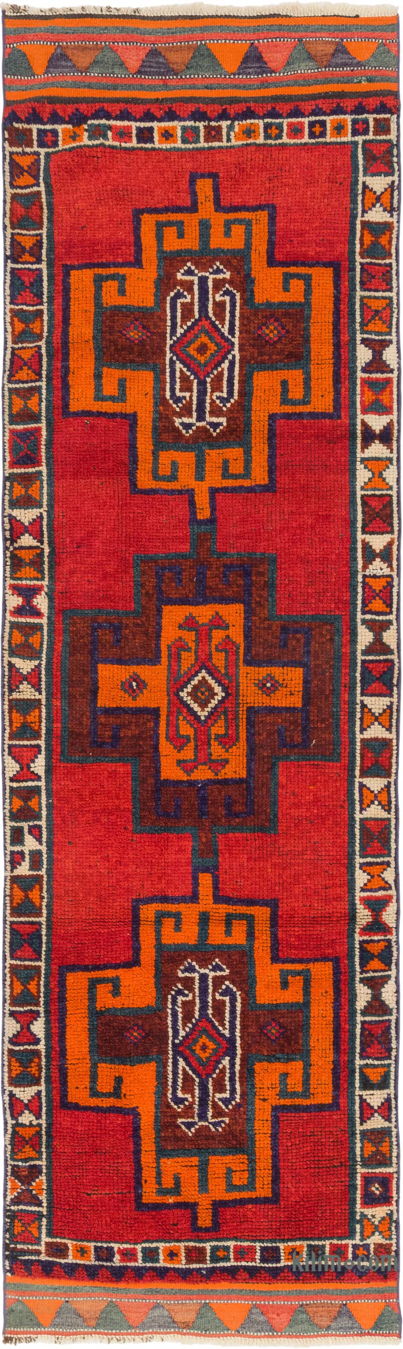 Vintage Tribal Runner Rug - 3' 1" x 10' 3" (37" x 123") - K0083775