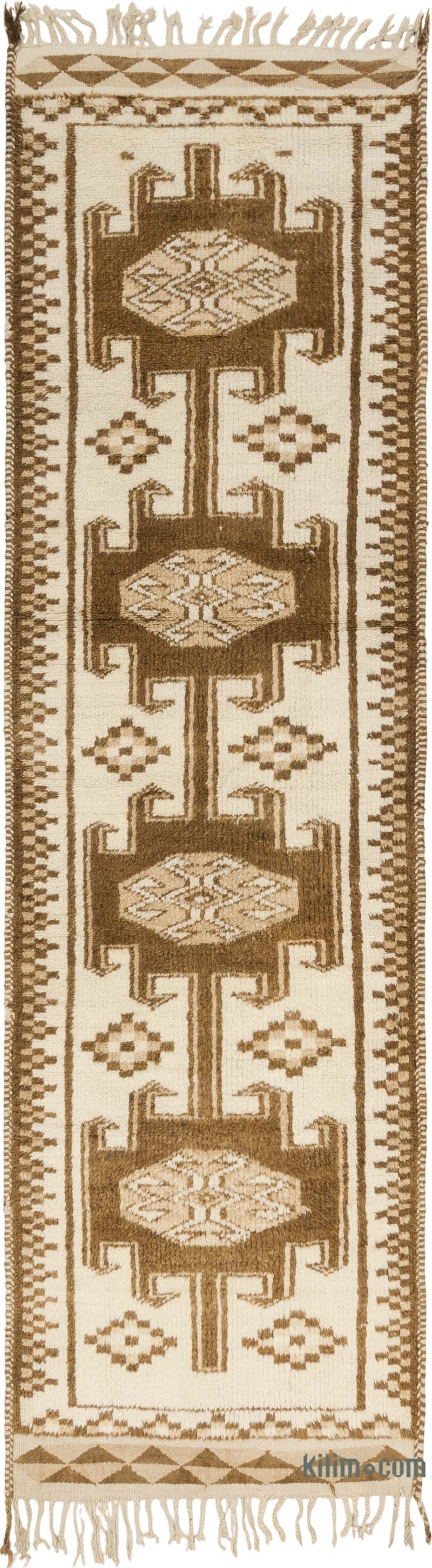Vintage Tribal Runner Rug - 3' 5" x 11' 10" (41" x 142") - K0083777
