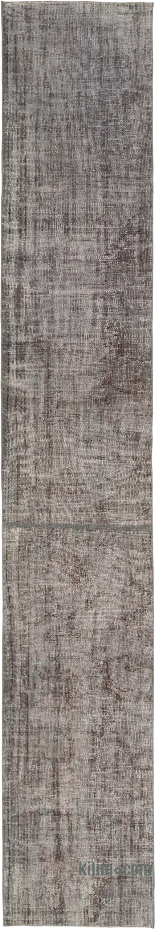 Boyalı El Dokuma Vintage Halı Yolluk - 77 cm x 474 cm - K0083784