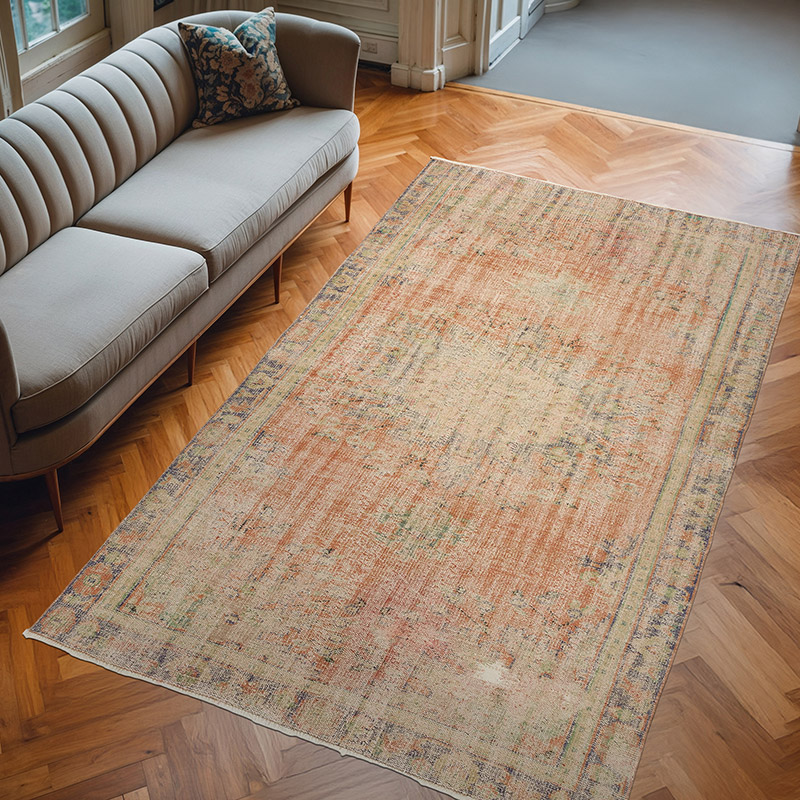 El Dokuma Vintage Halı - 174 cm x 286 cm - K0083789