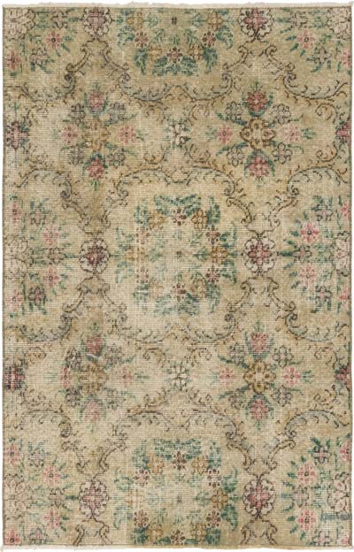 Vintage Turkish Hand-Knotted Rug - 3' 2" x 4' 11" (38" x 59")