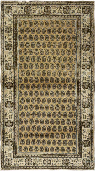 Vintage Turkish Hand-Knotted Rug - 3' 10" x 6' 11" (46" x 83")