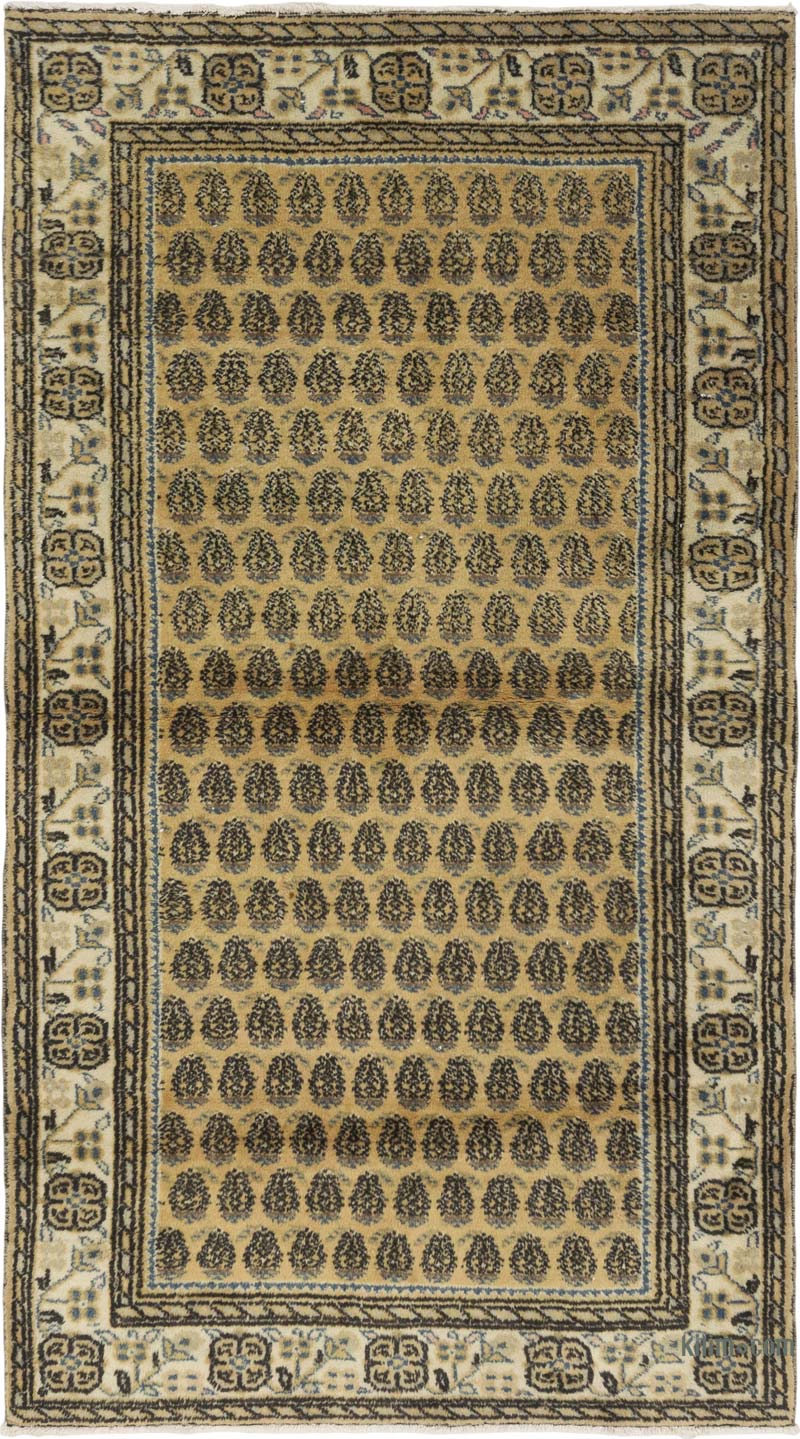 Vintage Turkish Hand-Knotted Rug - 3' 10" x 6' 11" (46" x 83") - K0083801