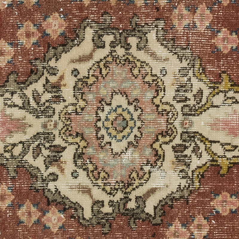 Pasillo Vintage Turco Anudado a Mano - 65 cm x 172 cm - K0083802