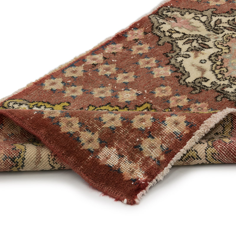 Pasillo Vintage Turco Anudado a Mano - 65 cm x 172 cm - K0083802