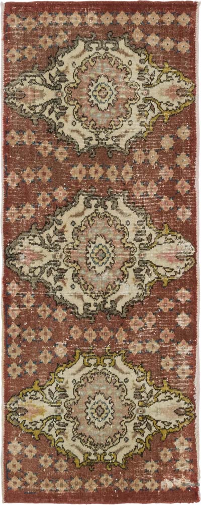 Vintage Turkish Hand-Knotted Runner - 2' 2" x 5' 8" (26" x 68")