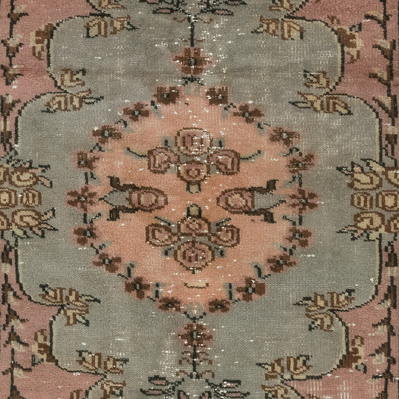 Alfombra Vintage Turca Anudada a Mano - 142 cm x 262 cm - K0083804