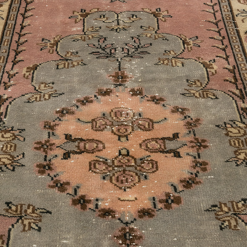 Alfombra Vintage Turca Anudada a Mano - 142 cm x 262 cm - K0083804