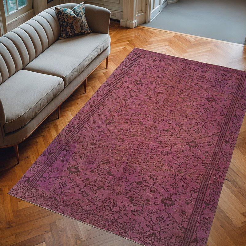 Boyalı El Dokuma Vintage Halı - 177 cm x 275 cm - K0083805