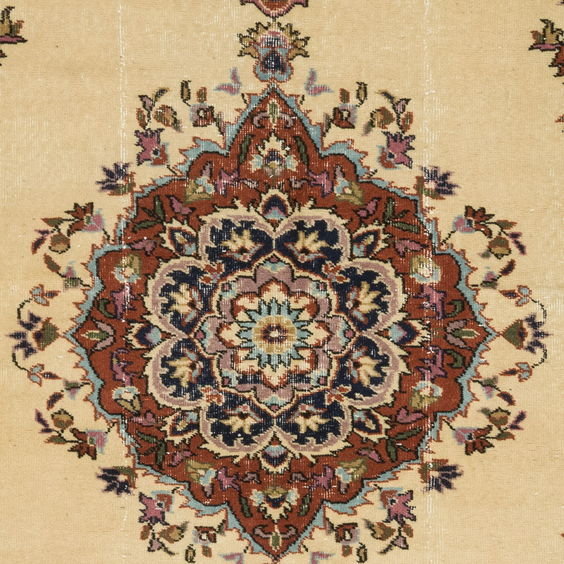 Alfombra Vintage Turca Anudada a Mano - 147 cm x 241 cm - K0083808