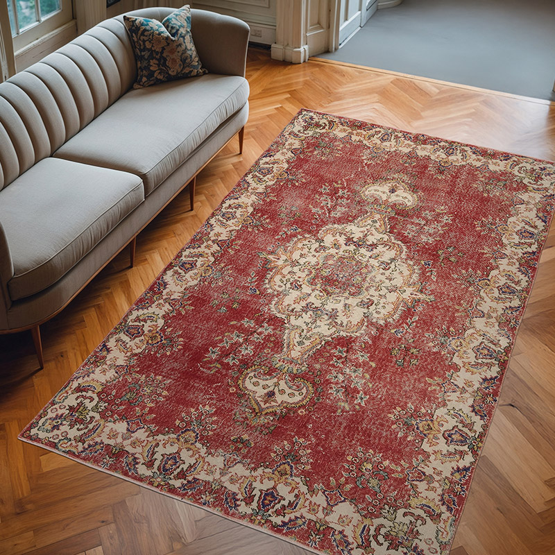Alfombra Vintage Turca Anudada a Mano - 171 cm x 275 cm - K0083810