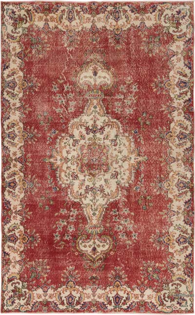 Vintage Turkish Hand-Knotted Rug - 5' 7" x 9'  (67" x 108")