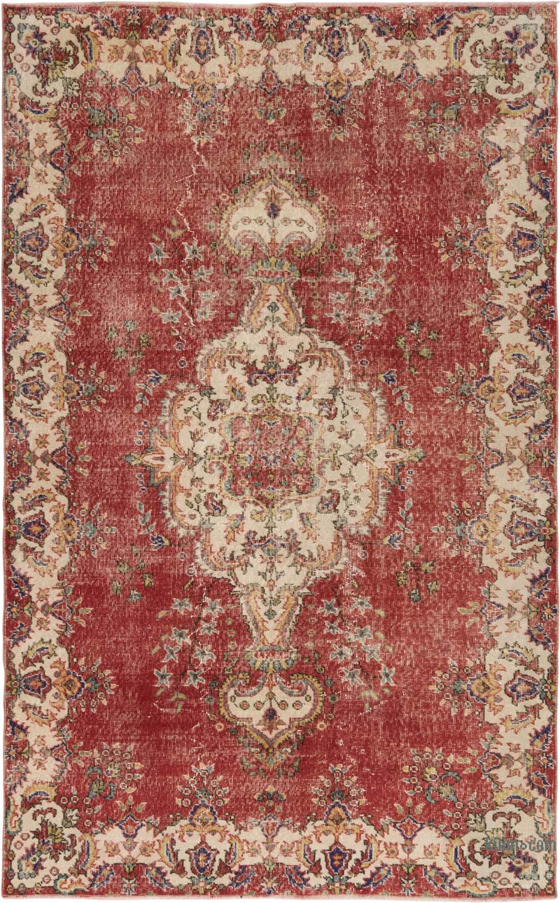 Alfombra Vintage Turca Anudada a Mano - 171 cm x 275 cm - K0083810