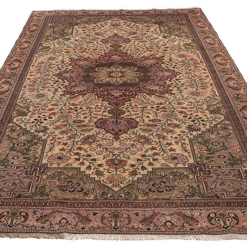 Alfombra Vintage Turca Anudada a Mano - 187 cm x 285 cm - K0083814