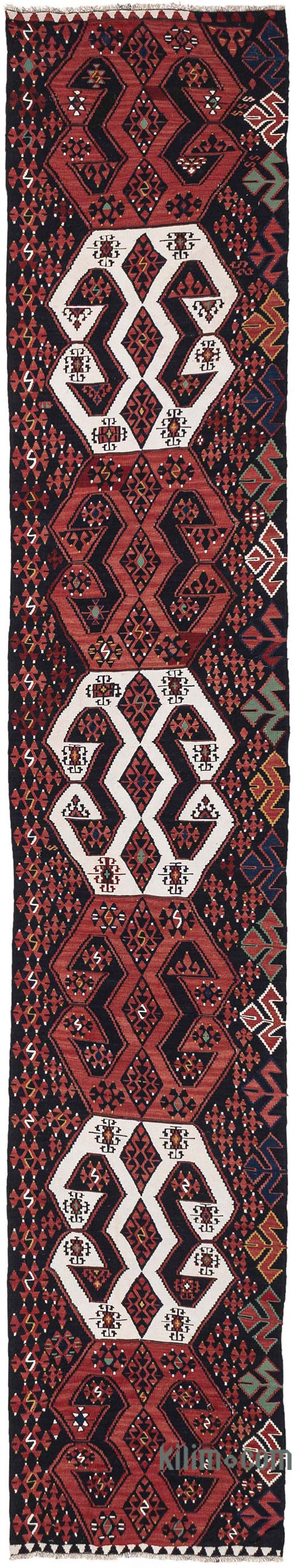 Corredor Vintage Malatya Kilim - 66 cm x 377 cm - K0083816