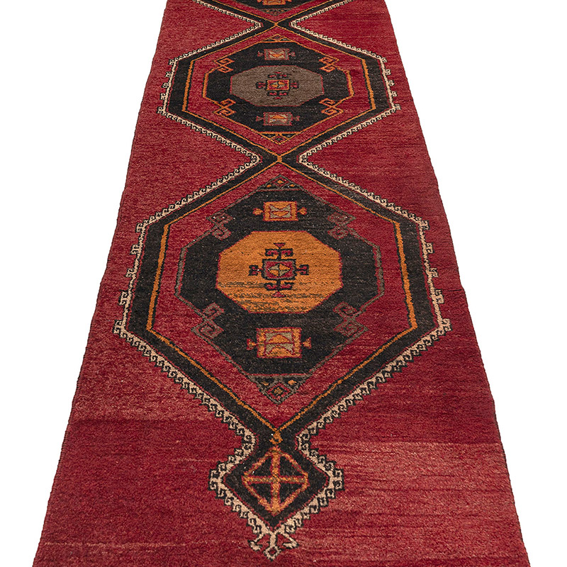 Vintage Turkish Hand-Knotted Runner - 2' 9" x 12' 6" (33" x 150") - K0083820