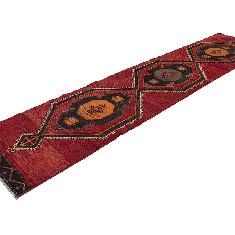 Vintage Turkish Hand-Knotted Runner - 2' 9" x 12' 6" (33" x 150") - K0083820