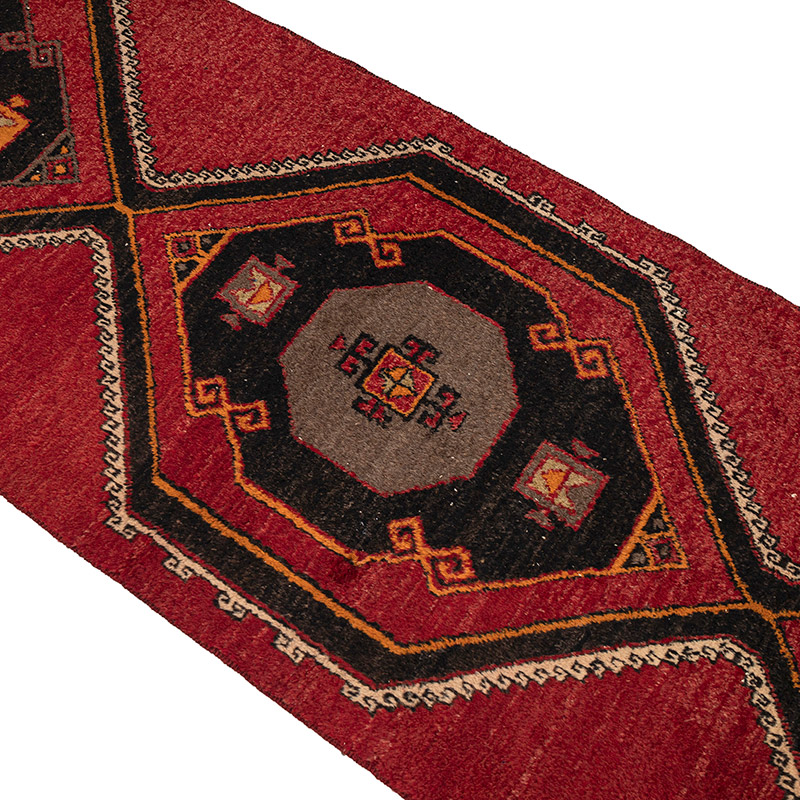 Vintage Turkish Hand-Knotted Runner - 2' 9" x 12' 6" (33" x 150") - K0083820