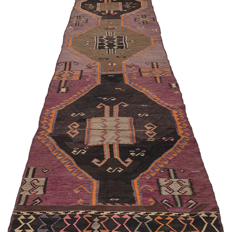 Vintage Kars Kilim Yolluk - 99 cm x 440 cm - K0083832