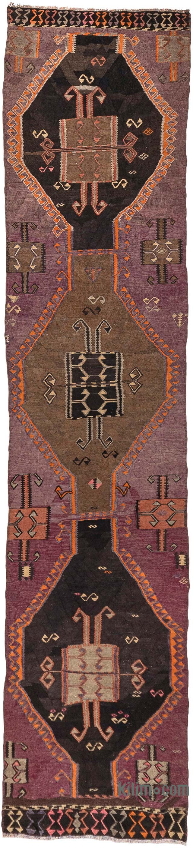 Vintage Kars Kilim Yolluk - 99 cm x 440 cm - K0083832