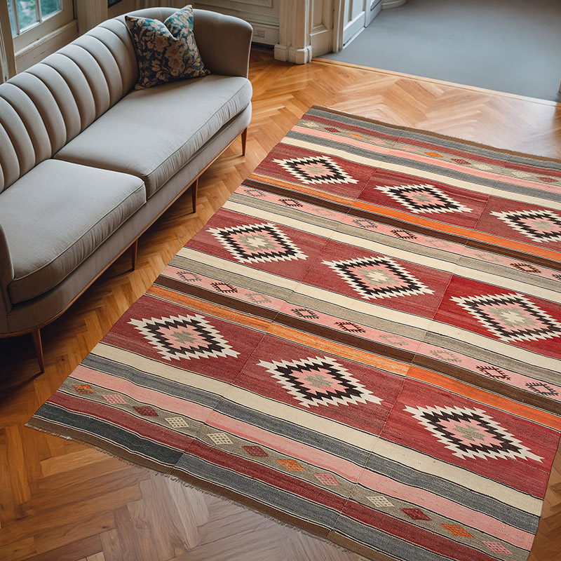 Alfombra Vintage Manisa Kilim - 200 cm x 270 cm - K0083838