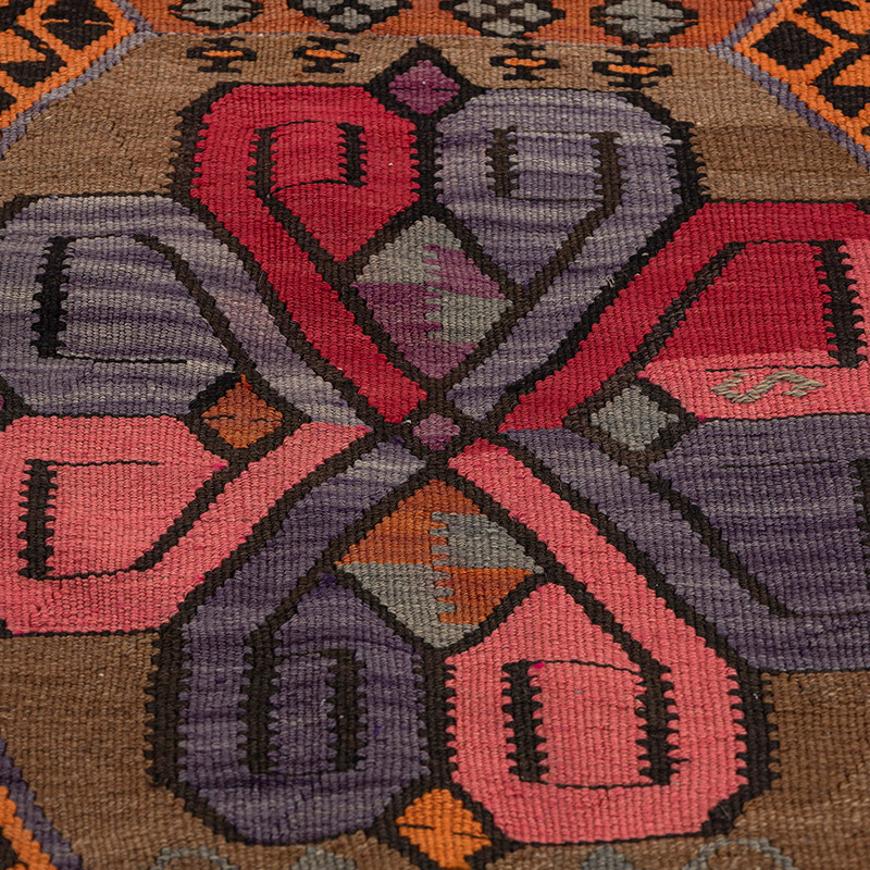 Vintage Kars Kilim Runner - 3' 1" x 14' 8" (37" x 176") - K0083841