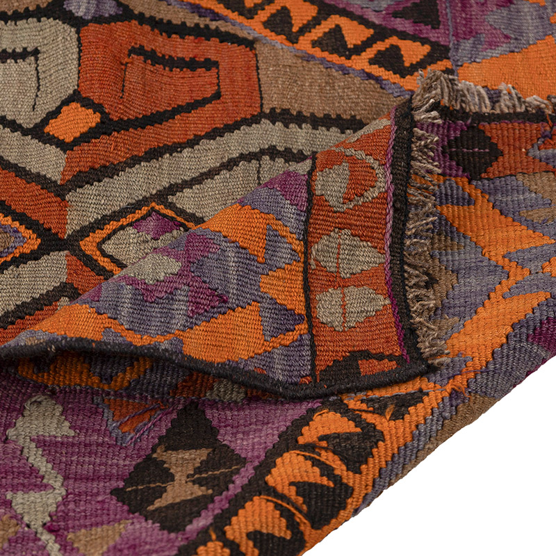 Vintage Kars Kilim Runner - 3' 1" x 14' 8" (37" x 176") - K0083841