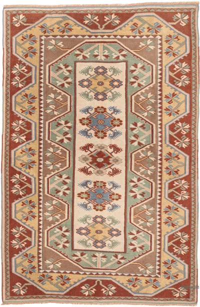 Vintage Turkish Hand-Knotted Rug - 4' 4" x 6' 7" (52" x 79")