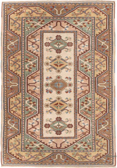 Vintage Turkish Hand-Knotted Rug - 4' 4" x 6' 4" (52" x 76")