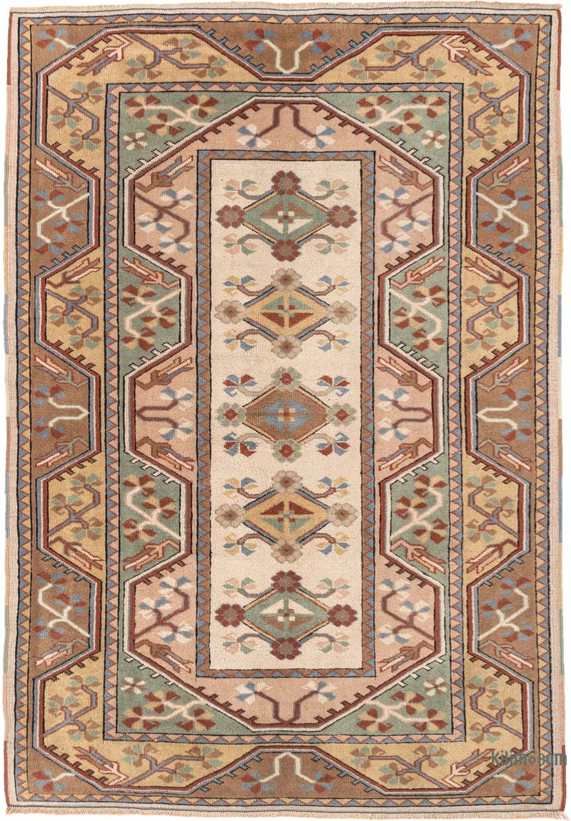 Vintage Turkish Hand-Knotted Rug - 4' 4" x 6' 4" (52" x 76") - K0083843