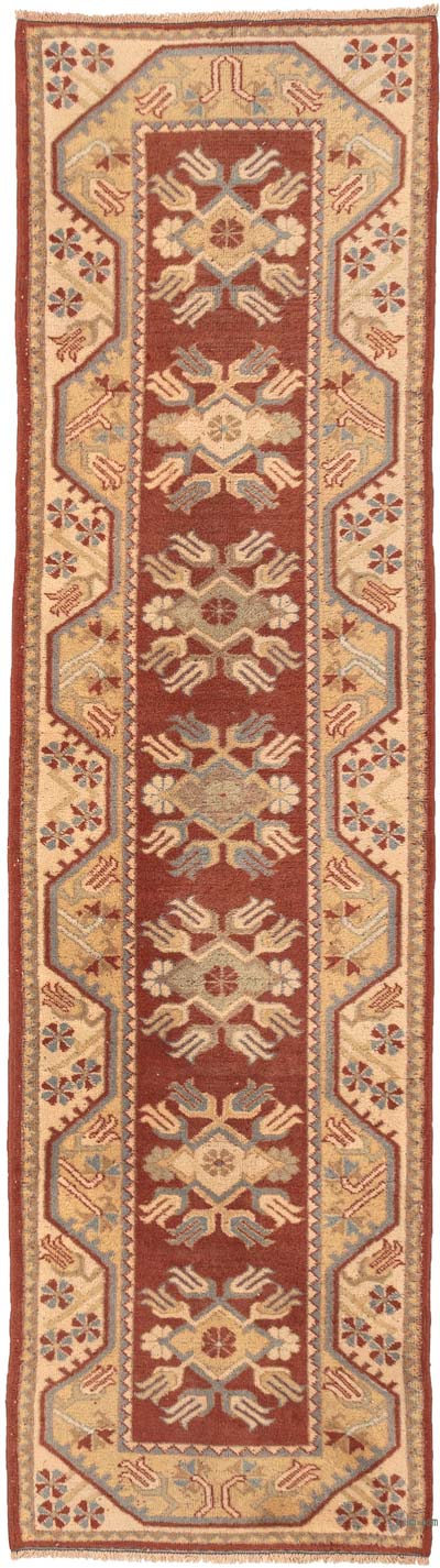 Pasillo Vintage Turco Anudado a Mano - 75 cm x 270 cm