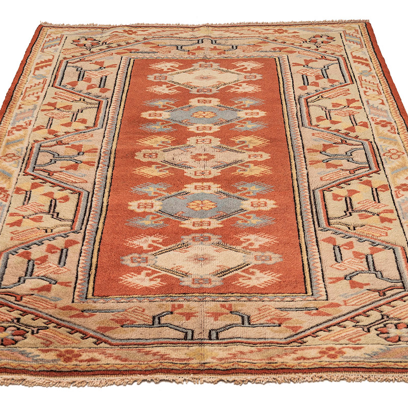 Alfombra Vintage Turca Anudada a Mano - 118 cm x 182 cm - K0083851