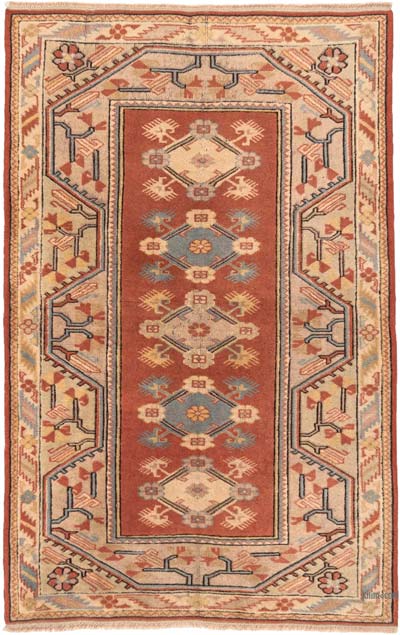 Vintage Turkish Hand-Knotted Rug - 3' 10" x 6'  (46" x 72")