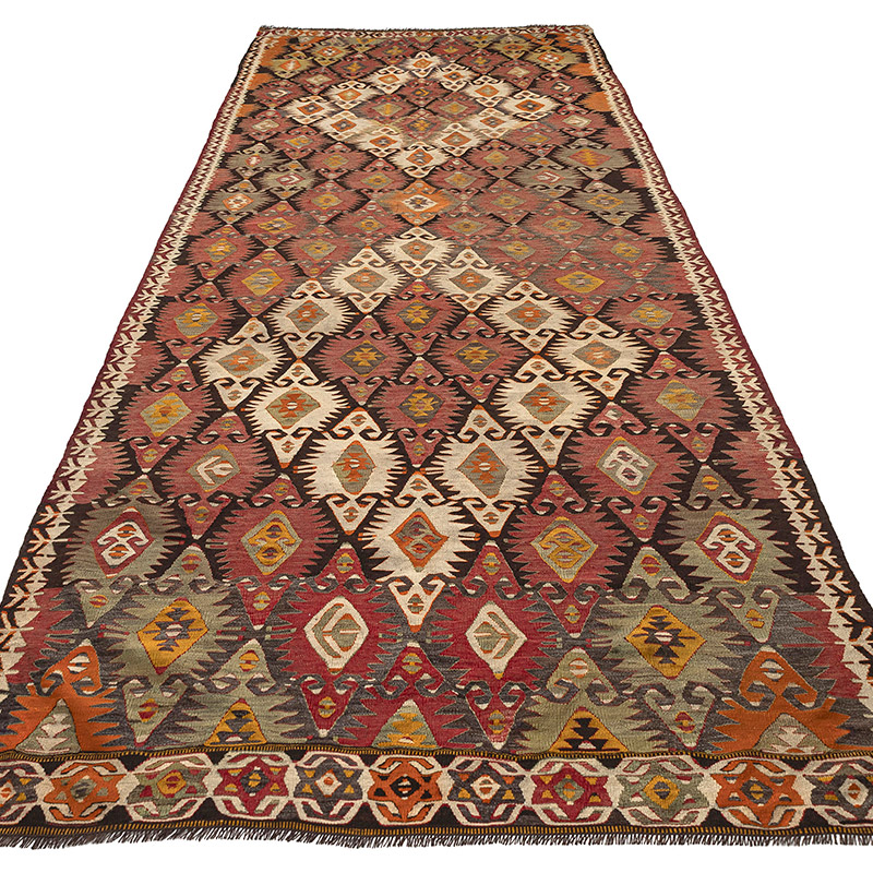 Vintage Mut Kilim Rug - 4' 10" x 11' 8" (58" x 140") - K0083854