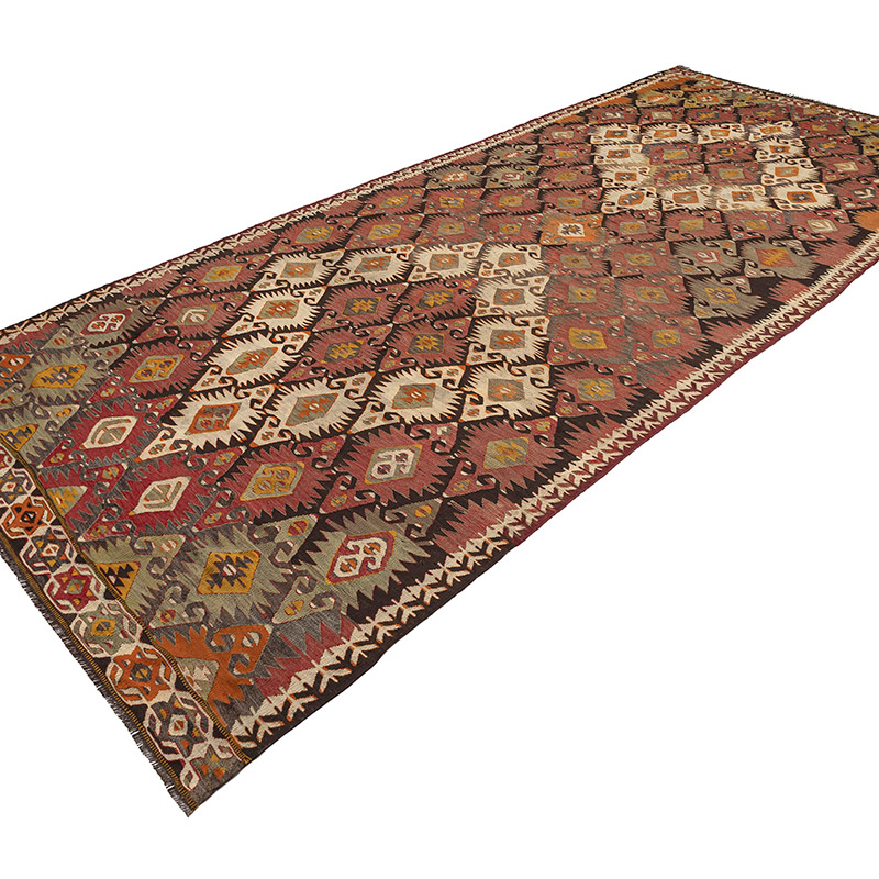 Vintage Mut Kilim Rug - 4' 10" x 11' 8" (58" x 140") - K0083854