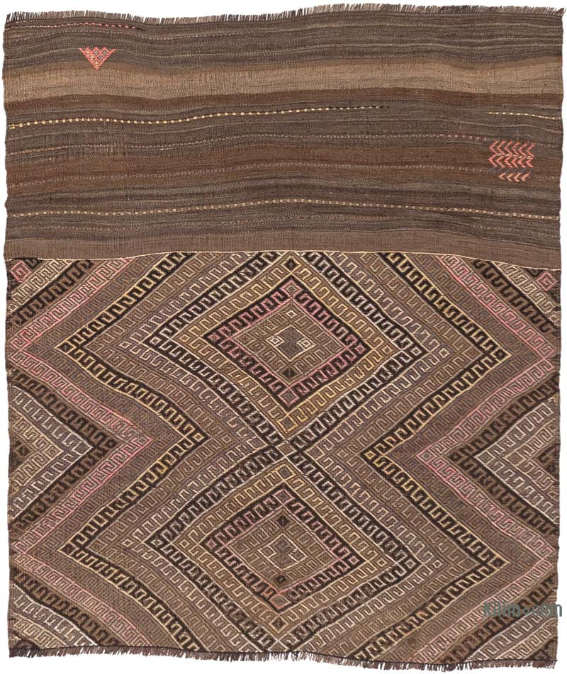 Vintage Bayburt Kilimi - 109 cm x 126 cm - K0083859