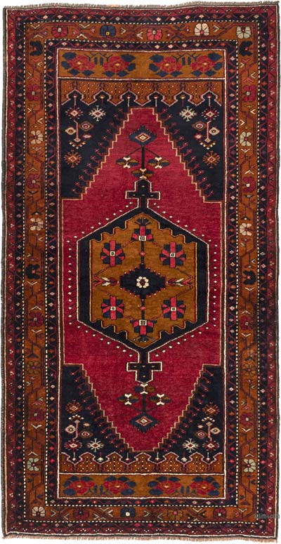 Alfombra Vintage Turca Anudada a Mano - 117 cm x 227 cm