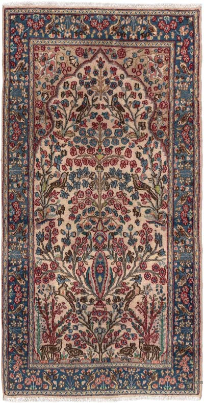 Alfombra Vintage Turca Anudada a Mano - 92 cm x 178 cm
