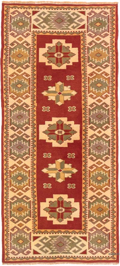 Alfombra Vintage Turca Anudada a Mano - 80 cm x 174 cm