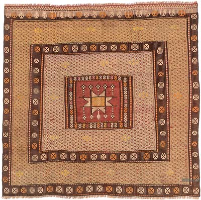 Alfombra Fethiye Jijim Vintage - 123 cm x 117 cm