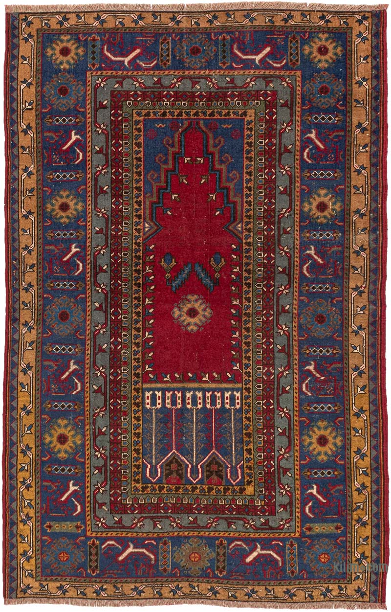 El Dokuma Vintage Halı - 125 cm x 194 cm - K0083868