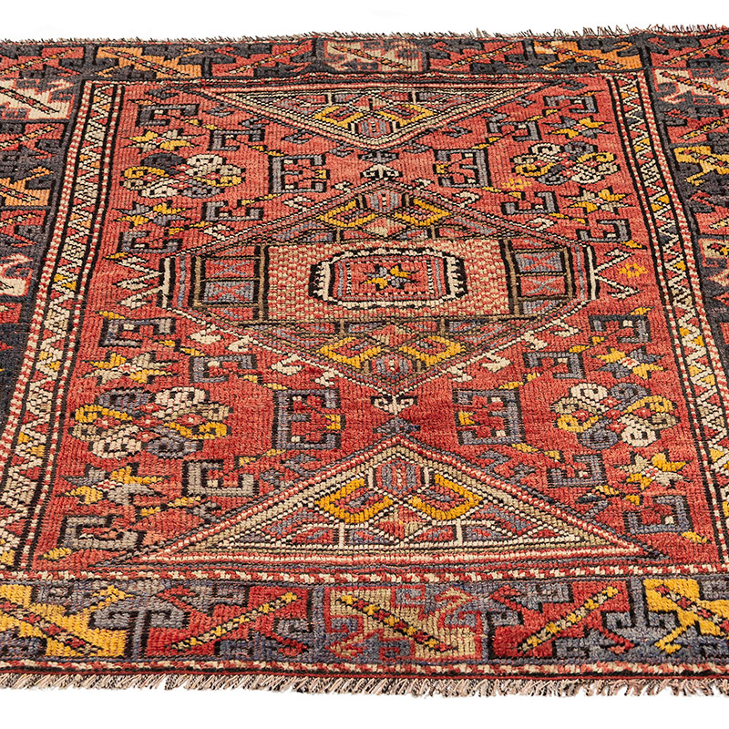Alfombra Vintage Turca Anudada a Mano - 117 cm x 146 cm - K0083869