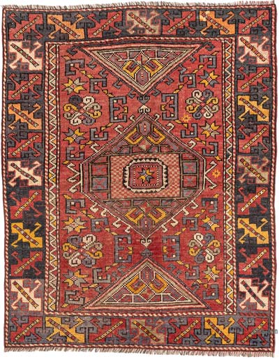 Vintage Turkish Hand-Knotted Rug - 3' 10" x 4' 9" (46" x 57")