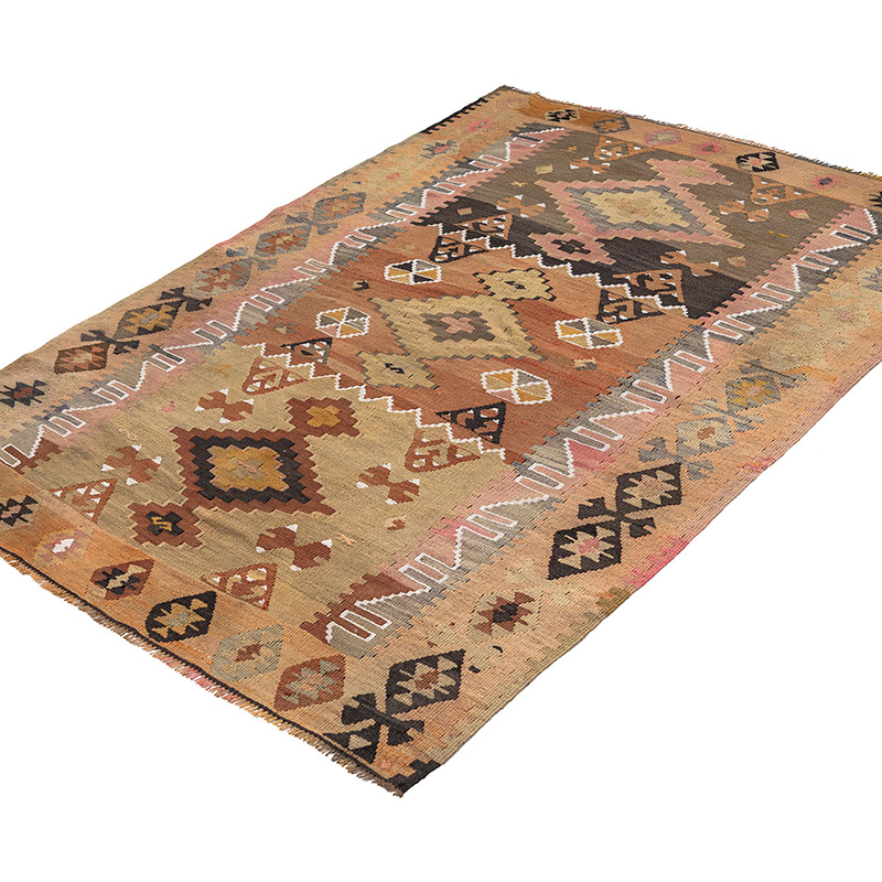 Vintage Sivas Kilim Rug - 3' 10" x 5' 9" (46" x 69") - K0083872