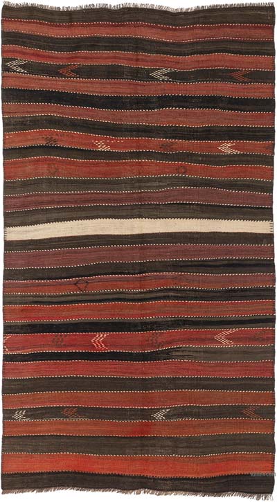 Vintage Kars Kilim Yolluk - 123 cm x 226 cm