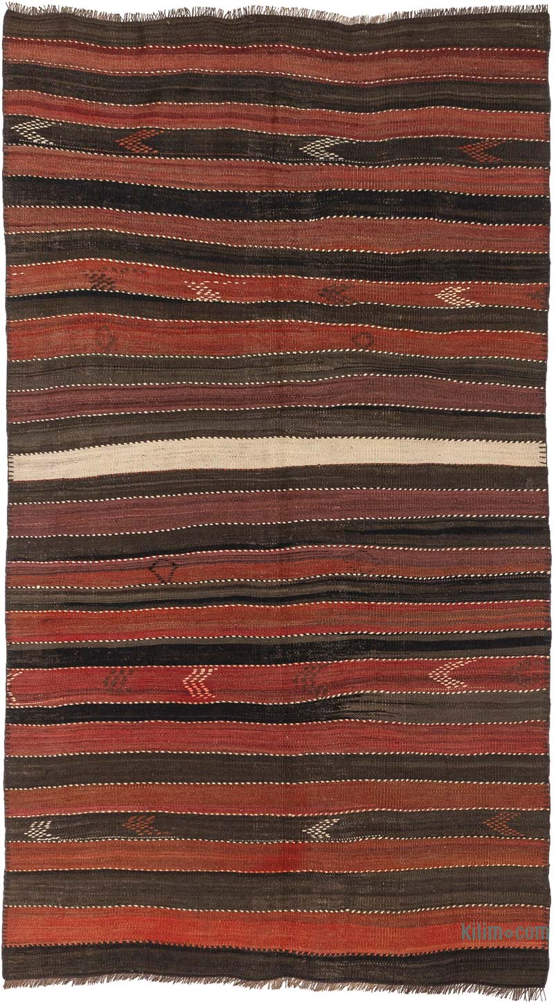Vintage Kars Kilim Yolluk - 123 cm x 226 cm - K0083888