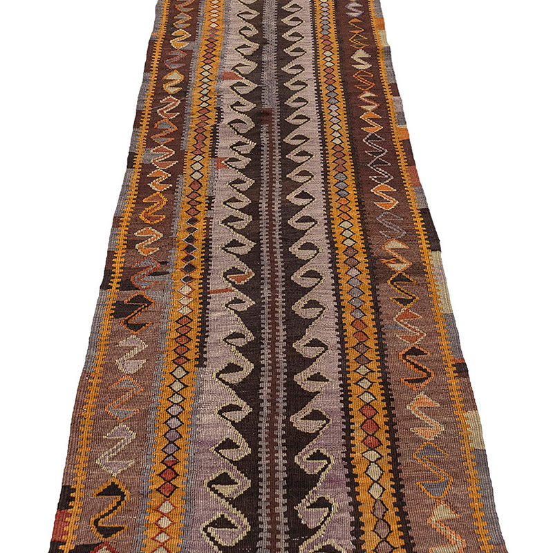Vintage Kars Kilim Runner - 2' 2" x 13' 1" (26" x 157") - K0083889