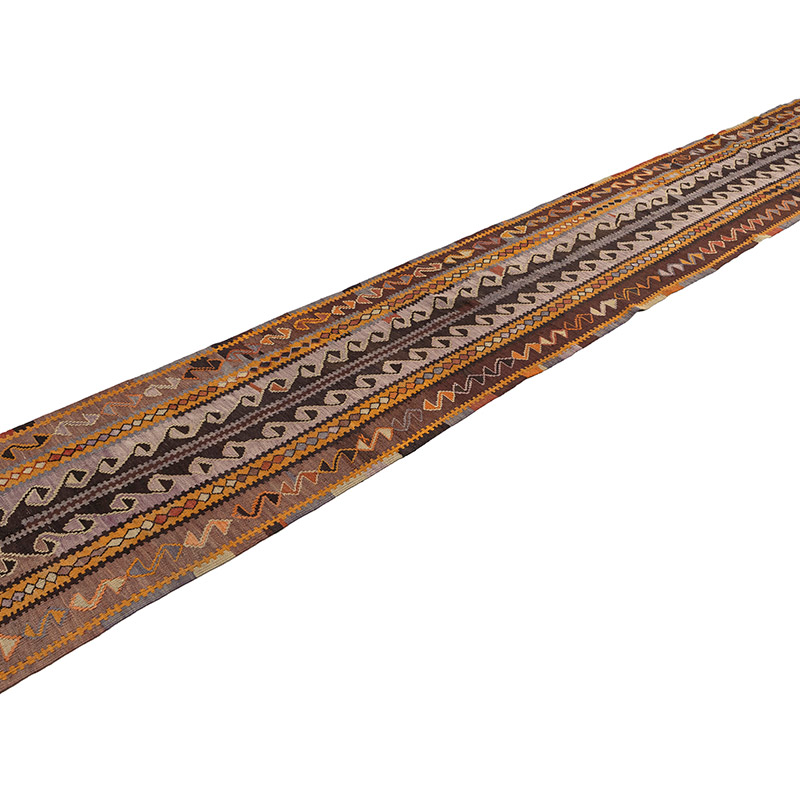 Vintage Kars Kilim Runner - 2' 2" x 13' 1" (26" x 157") - K0083889