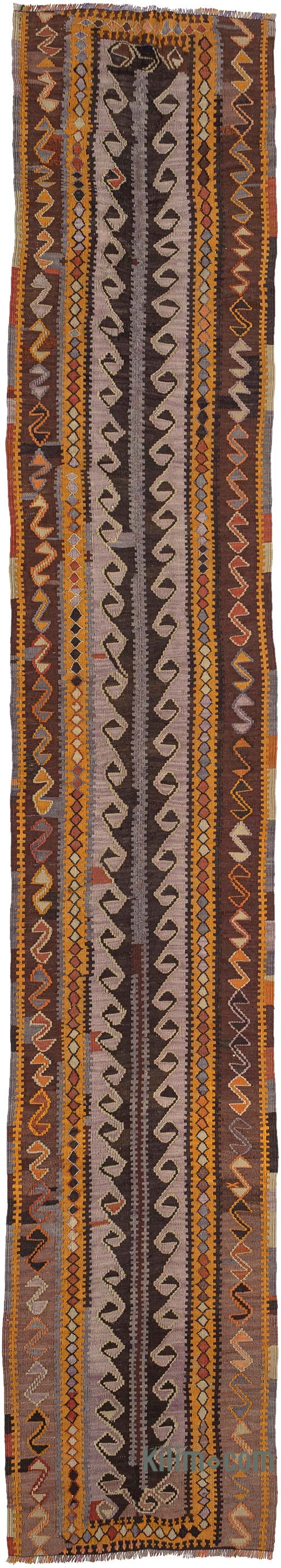 Vintage Kars Kilim Runner - 2' 2" x 13' 1" (26" x 157") - K0083889