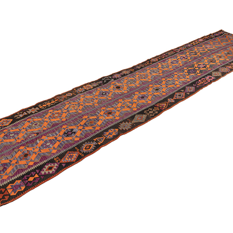 Corredor Vintage Kars Kilim - 87 cm x 382 cm - K0083890